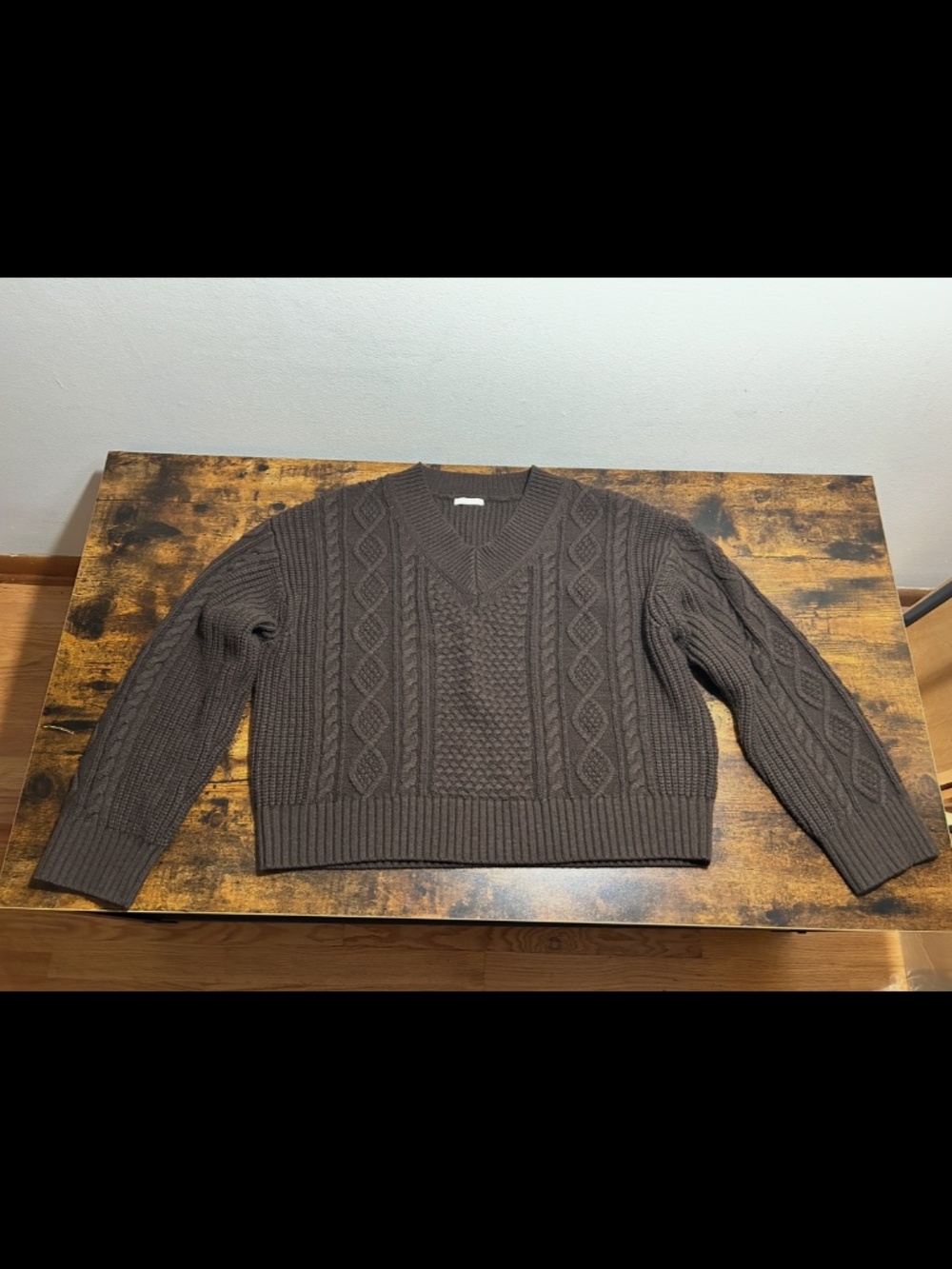 GU cable knit sweater